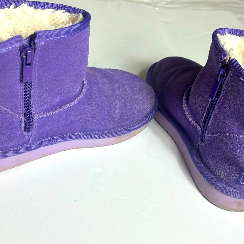 UGG |  Koolaburra by UGG girls Mini purple suede boots size 3